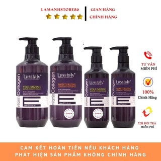 Cặp gội xả LUSSTALY VITAMIN E 500ml – 800ml phục hồi, ngăn rụng, ngăn gàu, kiềm dầu hương nước hoa