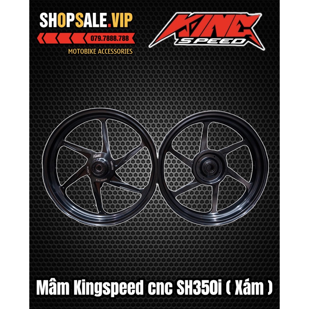 Mâm CNC Kingspeed Cho Sh350i (Màu Xám)