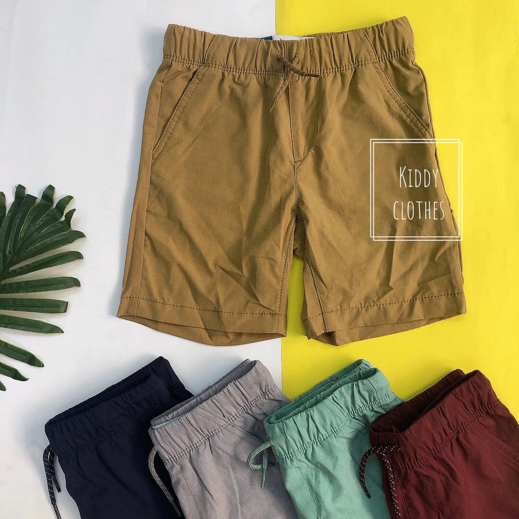 Quần short thun vải dù bé trai size đại hàng xuất dư xịn nhiều màu/Quần lưng thun vải dù bé trai size đại