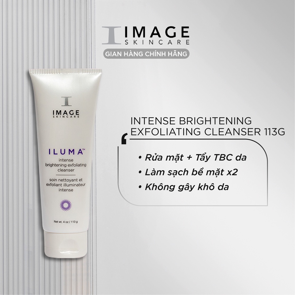 Sữa rửa mặt tẩy tế bào chết, làm sáng da Image Skincare Iluma Intense Brightening Exfoliating Cleanser 113g