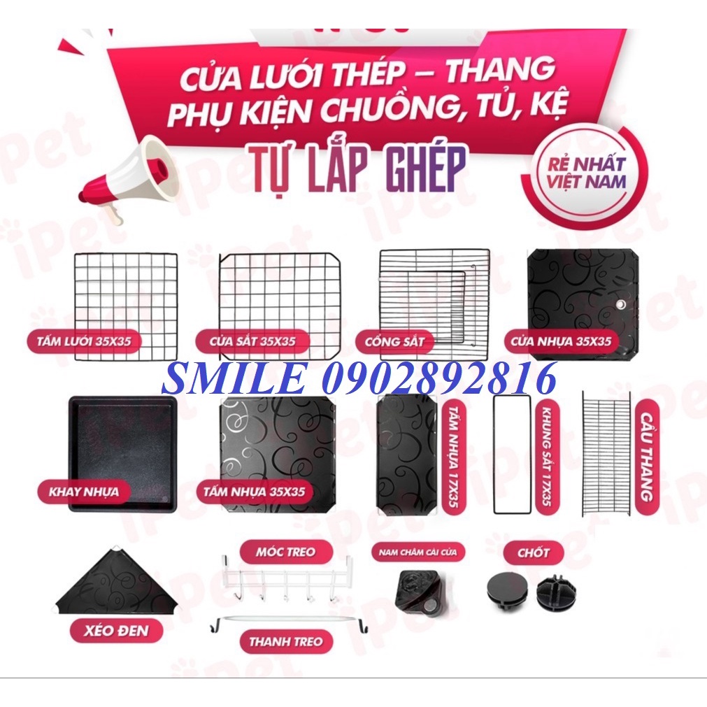 [TẶNG KÈM KHAY] COMBO CHUỒNG, LỒNG, Ổ LƯỚI THÉP CHO PET CHÓ MÈO THÚ CƯNG MẪU MỚI