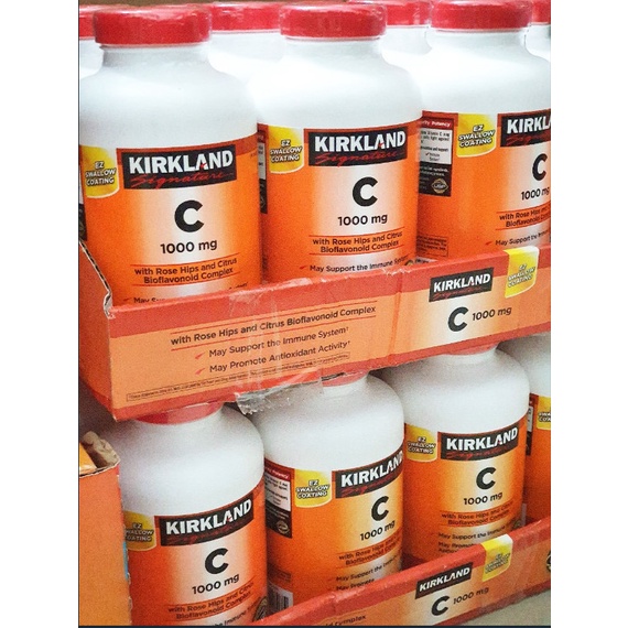 Viên Uống Bổ Sung Vitamin C 1000 mg chai 500 viên chính hãng Kirkland từ Mỹ - Vitamin C 1000 tăng sứ