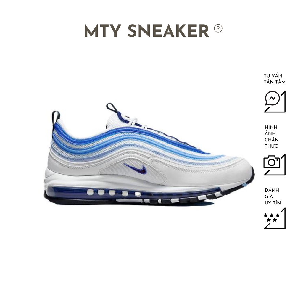 Giày Thể Thao Air Max 97 Trắng Xanh Dương S'Cấp, Phiên Bản Giới Hạn Độc Đáo