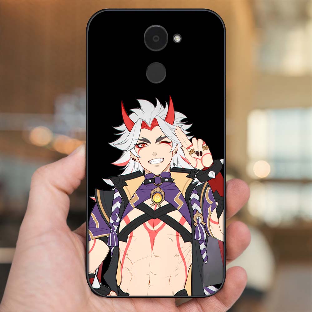 Ốp lưng Huawei Y7 Prime viền đen in hình Arataki Itto Genshin Impact