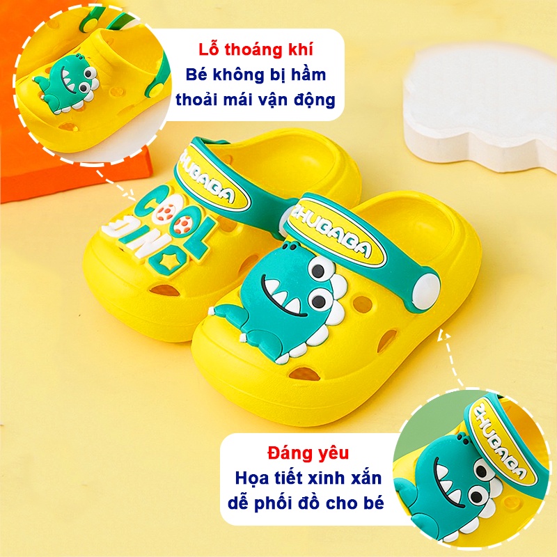 Dép cho bé siêu nhẹ Baby-S, Dép cross cho bé chống trượt họa tiết hình thú ngộ nghĩnh  – SD8