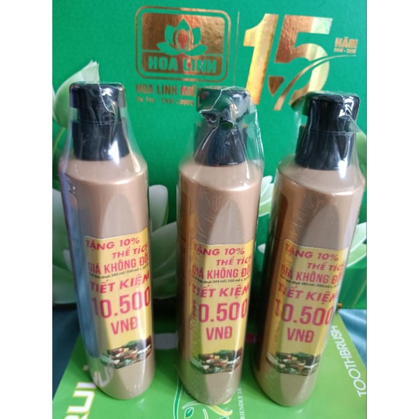 Dầu gội dược liệu Nguyên Xuân vàng 350ml tặng 35ml ( dành cho tóc dâù và  bết