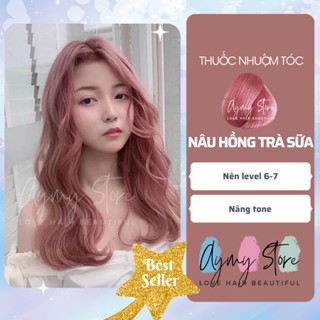 Thuốc nhuộm tóc NÂU HỒNG TRÀ sữa tại nhà chính hãng AYMY