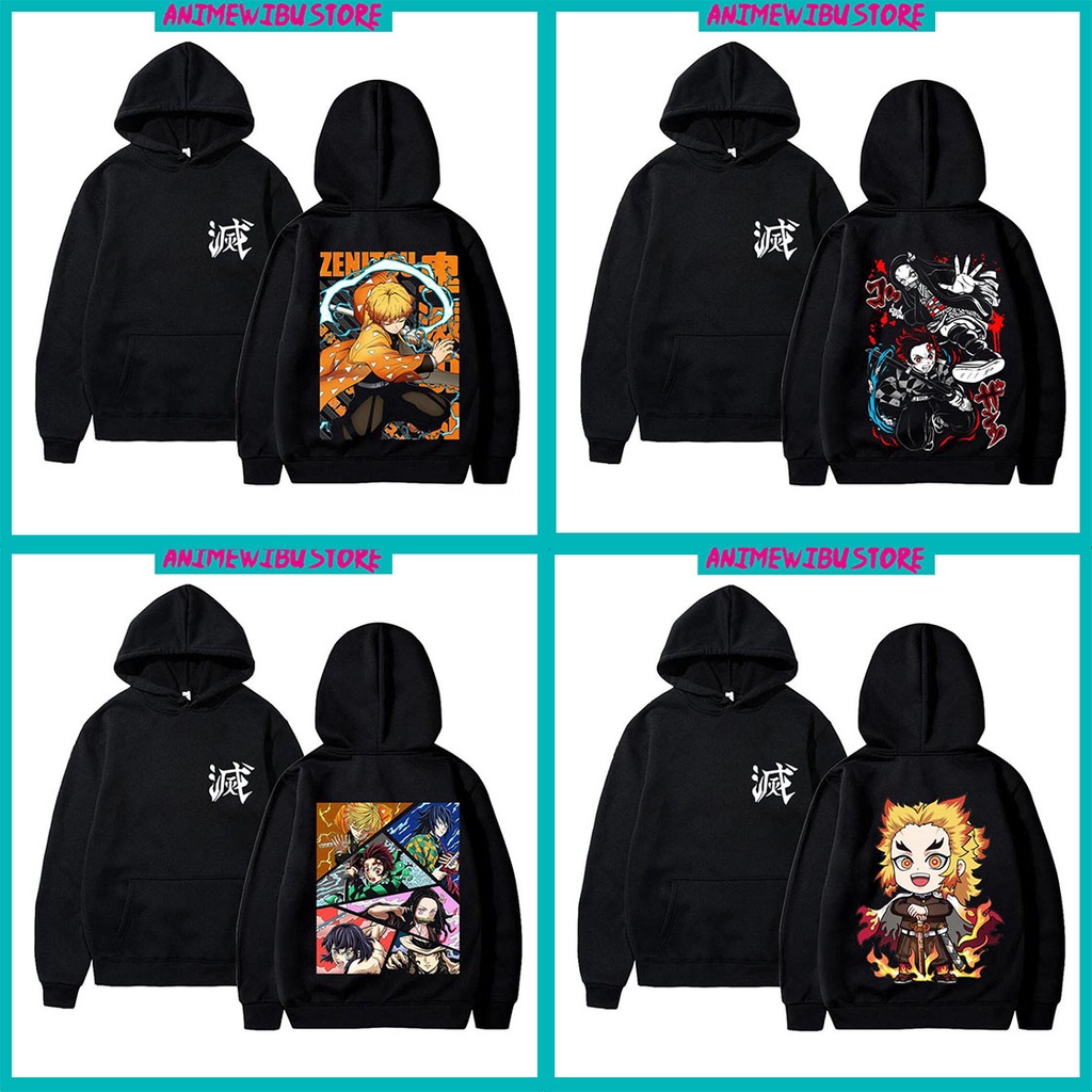 BST Áo Hoodie Kimetsu No Yaiba mẫu Áo Nỉ bông chất dày dặn Anime Demon Slayder