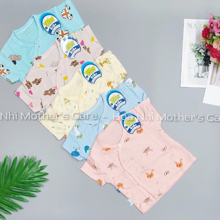 Áo Sơ Sinh Cho Bé, Áo Thun Lạnh Tay Ngắn Siêu Mềm Mát Cho Bé Từ 0-9 Tháng