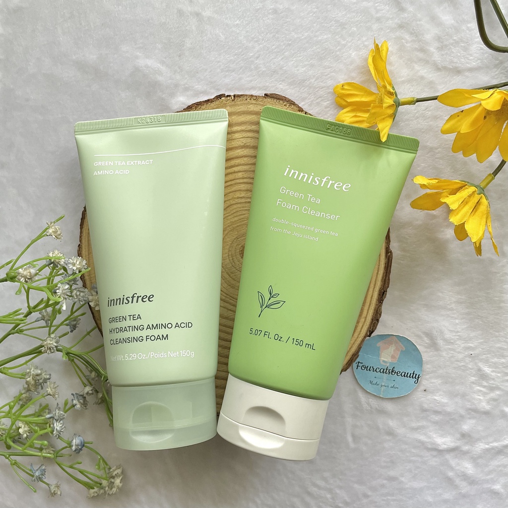 Sữa rửa mặt trà xanh Innisfree Green Tea Foam Cleanser/ Hydrating Amino Acid Cleansing