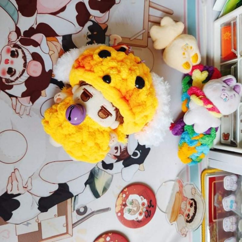 Outfit Cún Con Cho Doll 10cm Có Sẵn Free Đánh Má Hồng Tặng Kèm Chuông
