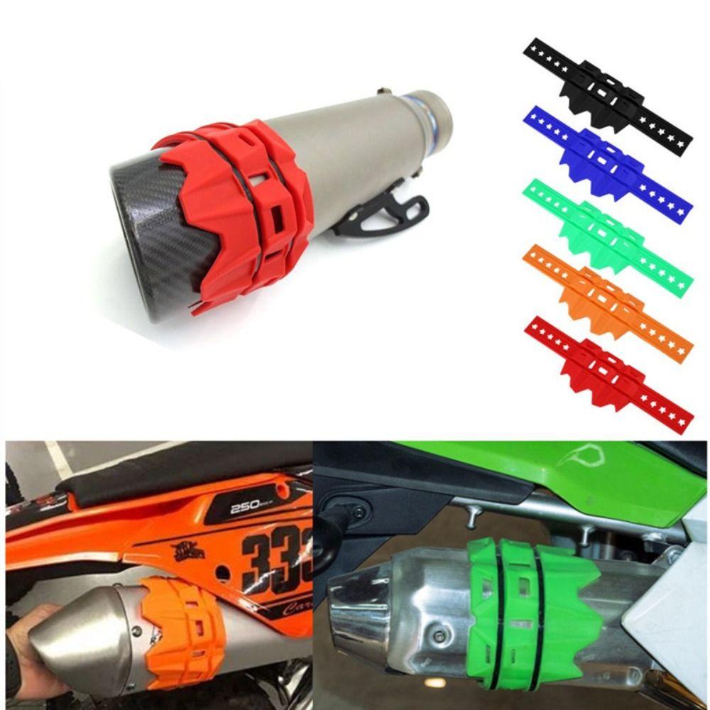 Phụ Kiện Bảo Vệ Ống Xả Khí Thải Giảm Thanh Hình Tròn Cho Xe Mô Tô