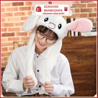 Mũ nón tai thỏ bóp hơi tai giật vẫy Cute xỉu luôn á
