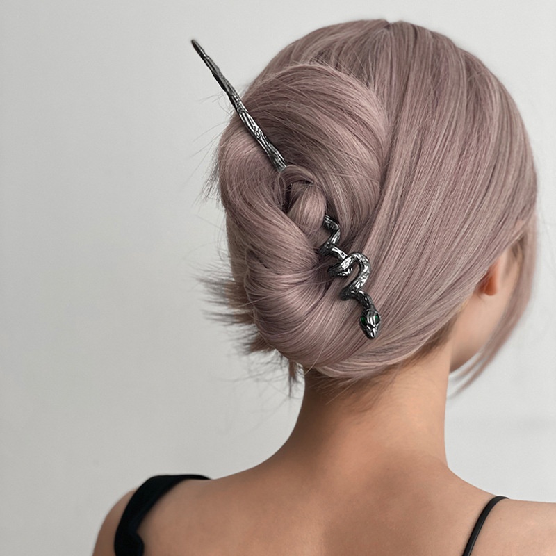 Trâm cài kim loại hình rắn đẹp quyến rũ cá tính búi tóc sang trọng Tatitava