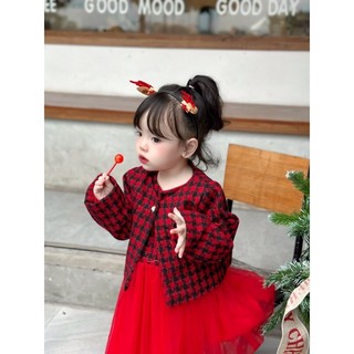 Set váy dạ đỏ noel, năm mới chonbs