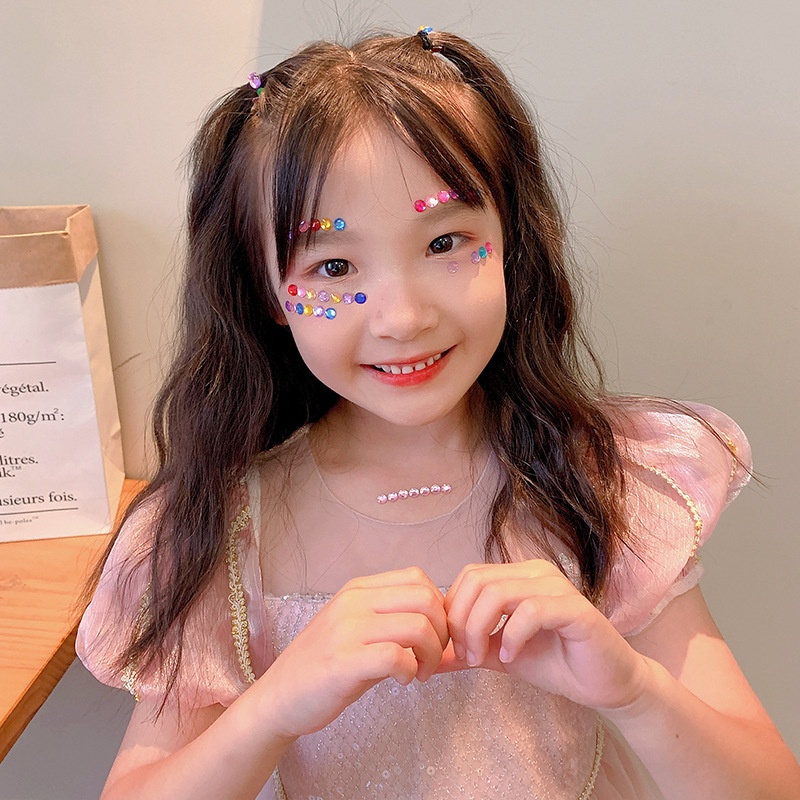 Bộ 280 Miếng Dán Acrylic Đính Kim Cương Pha Lê Lấp Lánh Trang Trí Phần Thưởng Cho Bé Gái