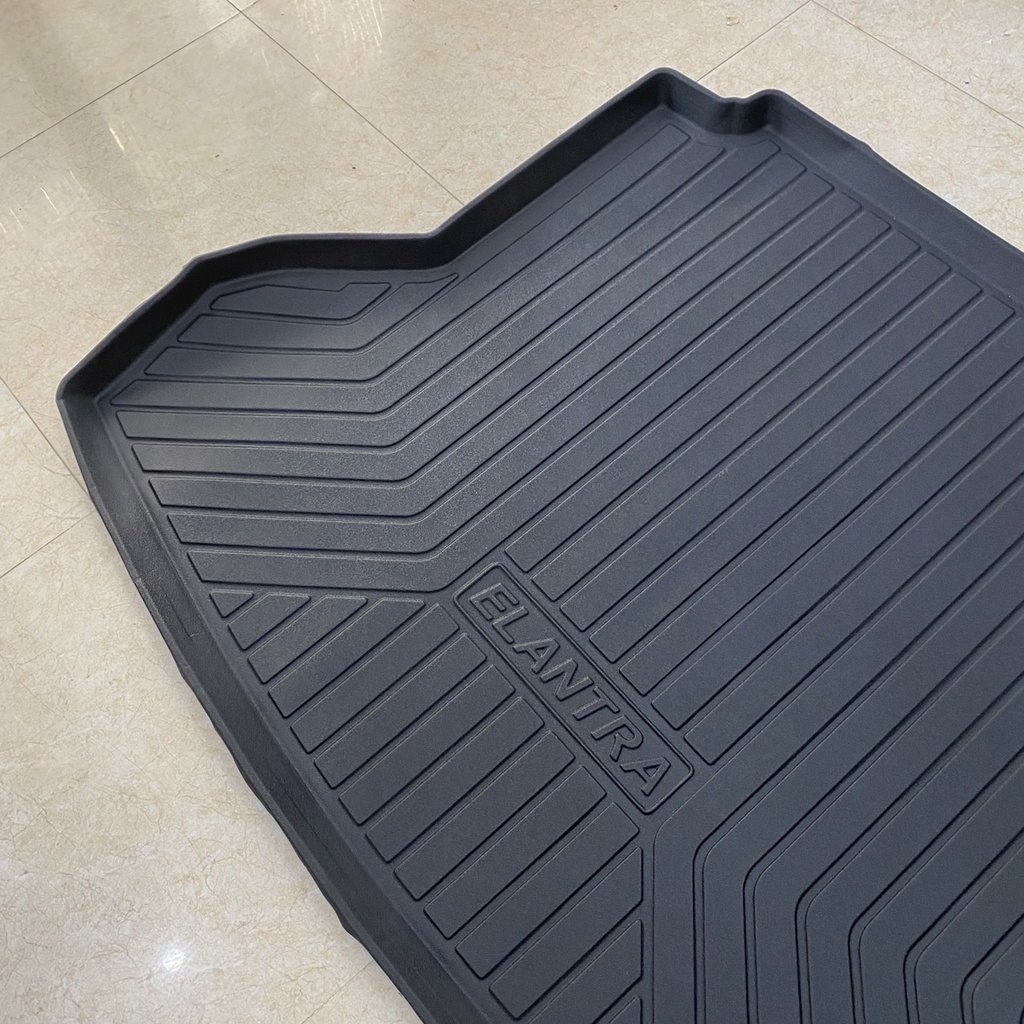 Lót cốp nhựa Elantra 2016 đến 2023 cao cấp,nhựa dẻo ko mùi, đàn hồi dễ vệ sinh