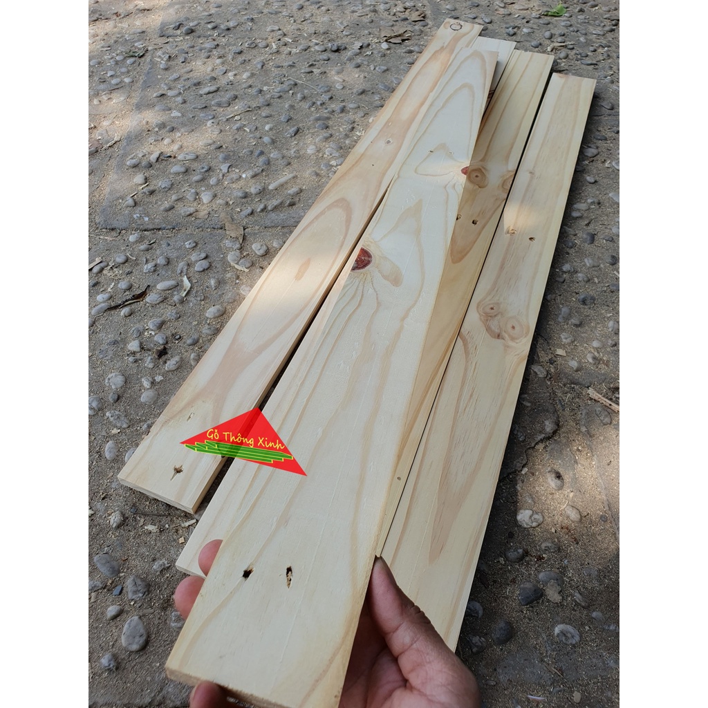 Bó 5 thanh gỗ thông pallet dài 1m, rộng 7cm, dày 1.4cm được bào láng đẹp 4 mặt thích hợp đóng thùng gỗ, thùng trồng cây,
