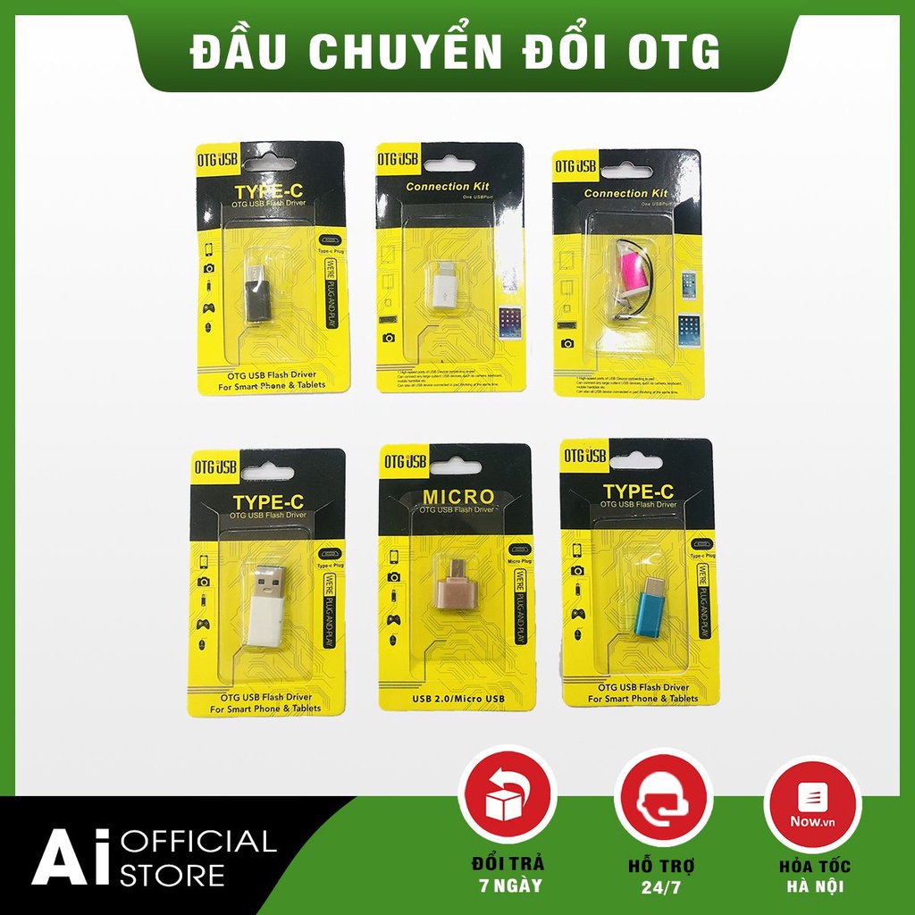 Cổng OTG chuyển đổi các loại Type C/Micro/USB