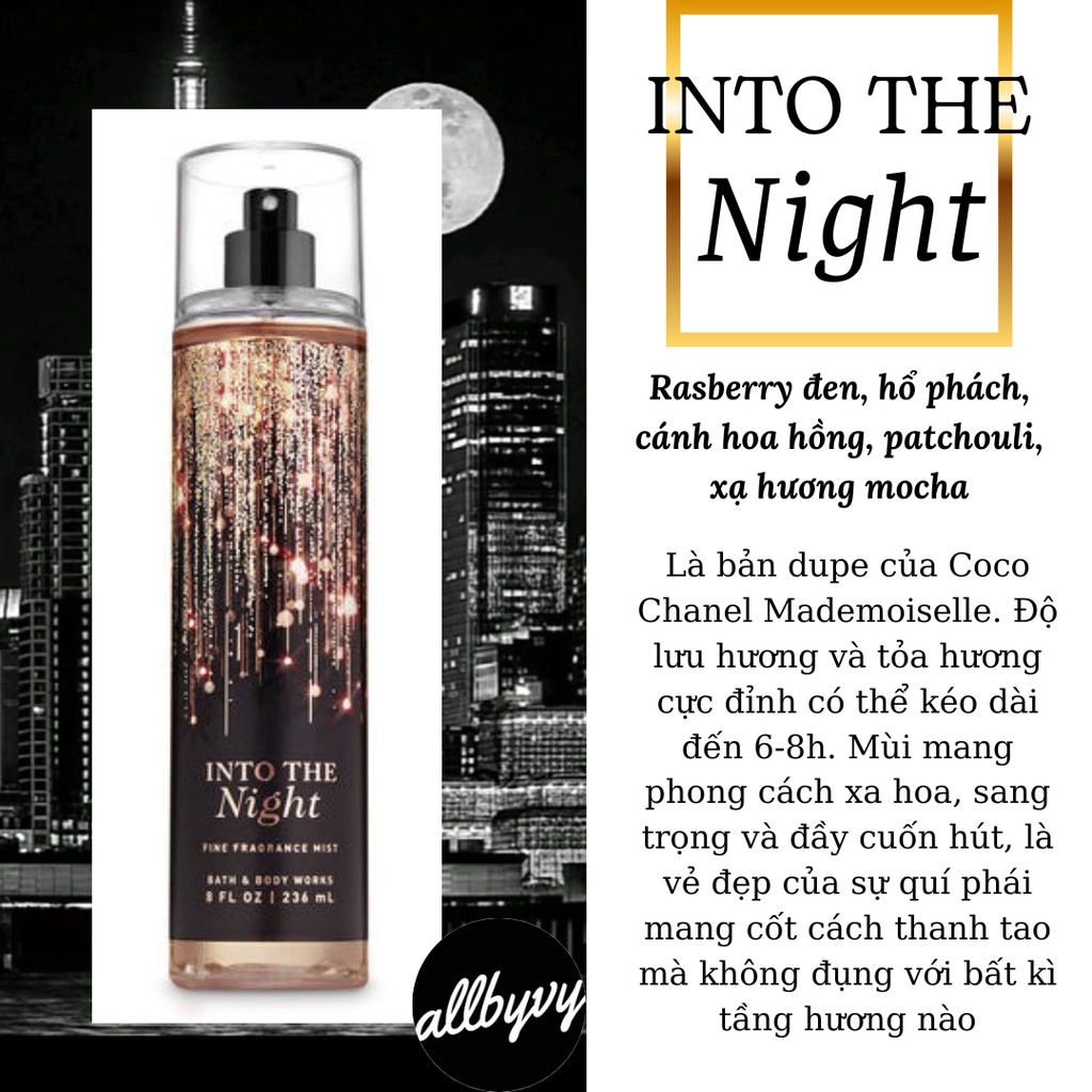 Allbyvy| Set xịt thơm body mist mix 5 mùi BEST SELLER