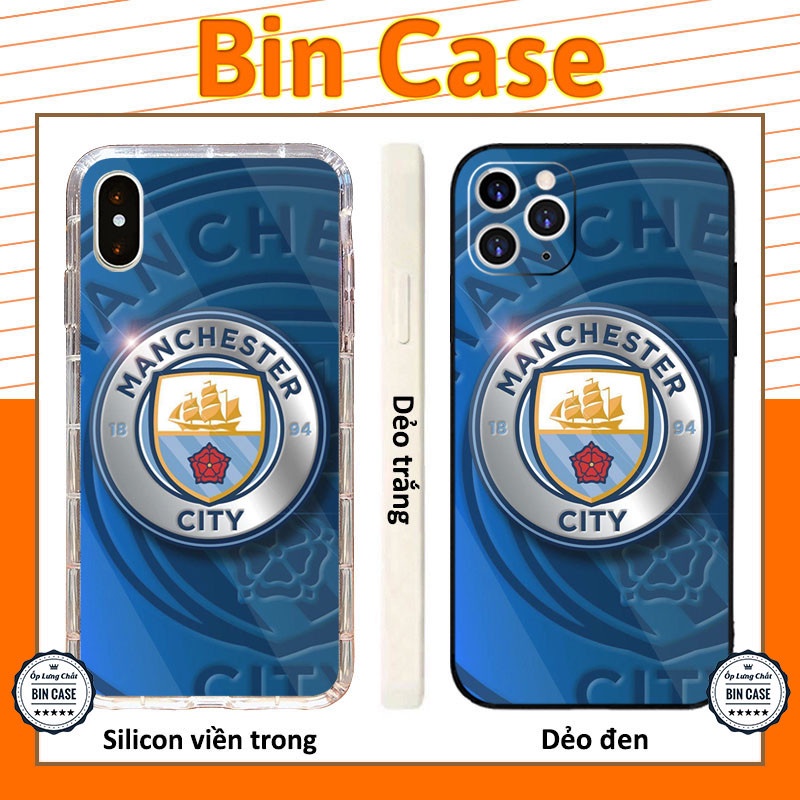 ⚽Ốp Lưng Logo Manchester City Huy Hiệu Man City Truyền Thống iphone 14 13 12 11 Pro Max 6 7 8 Plus X Xr Xs Max BONGDA095