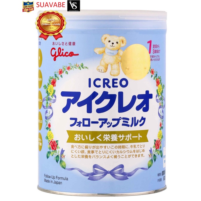 Sữa Glico Icreo Follow Up Milk  Lon 820g