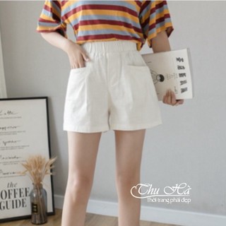 Quần short kaki nữ Thu Hà quần đùi cạp cao form trẻ trung, năng động QNH.52