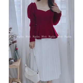 Chân váy xếp li dài