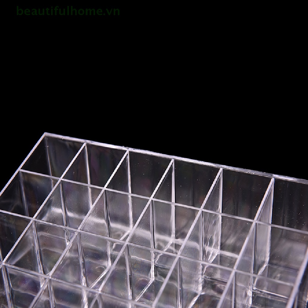 Giá Đỡ Trưng Bày Son Môi 24 Ngăn Bằng Acrylic Trong Suốt