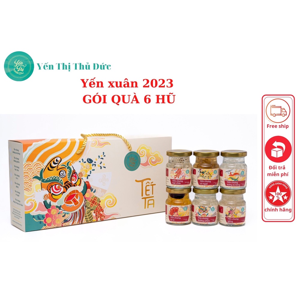 Yến Thị Xuân 2023 - com bo 6 hũ mix đủ vị 70ml