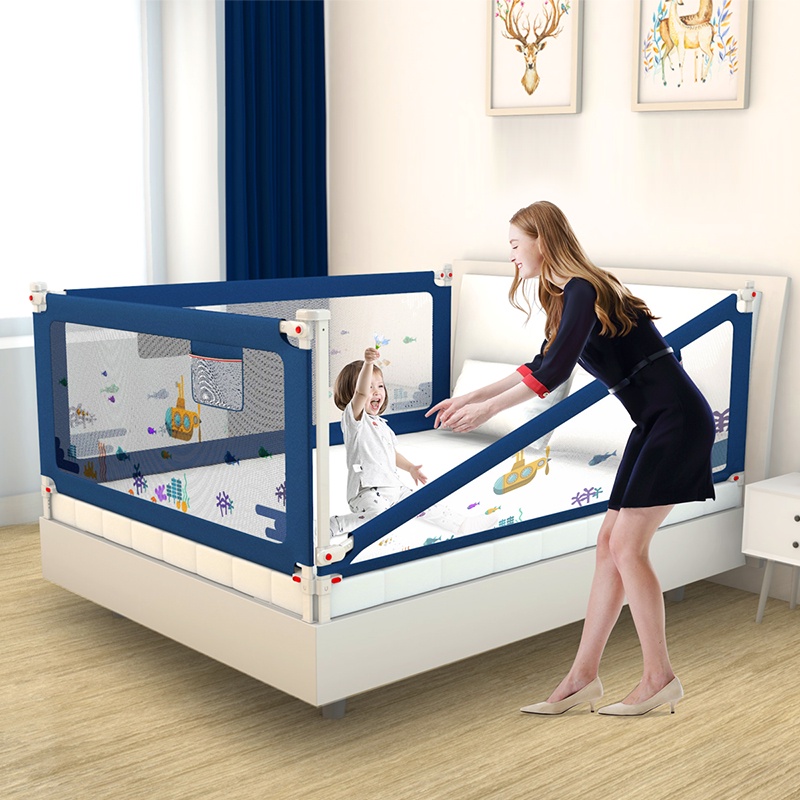 Thanh Chắn Giường KidsWorld BR02 Nâng Hạ 1 Bên Cao Tối Đa 105cm Chống Kẹt Chống Vấp Ngã