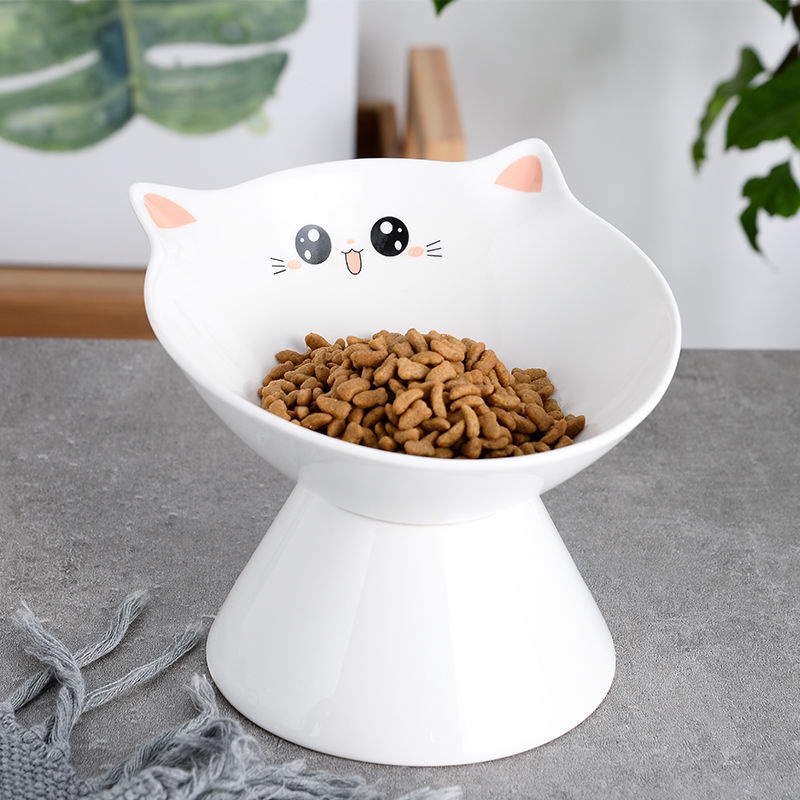 Bát cho mèo bát cho thú cưng Bát cho chó con bát Gốm cao Nhật Bản bát thức ăn abyssinian bát thức ăn