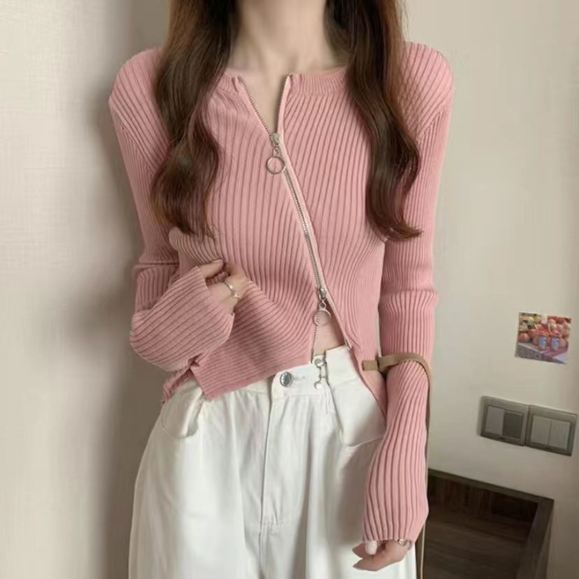 Áo Dệt Kim Dáng Ôm Thiết Kế Độc Đáo Thời Trang Mới Cho Nữ Sweater