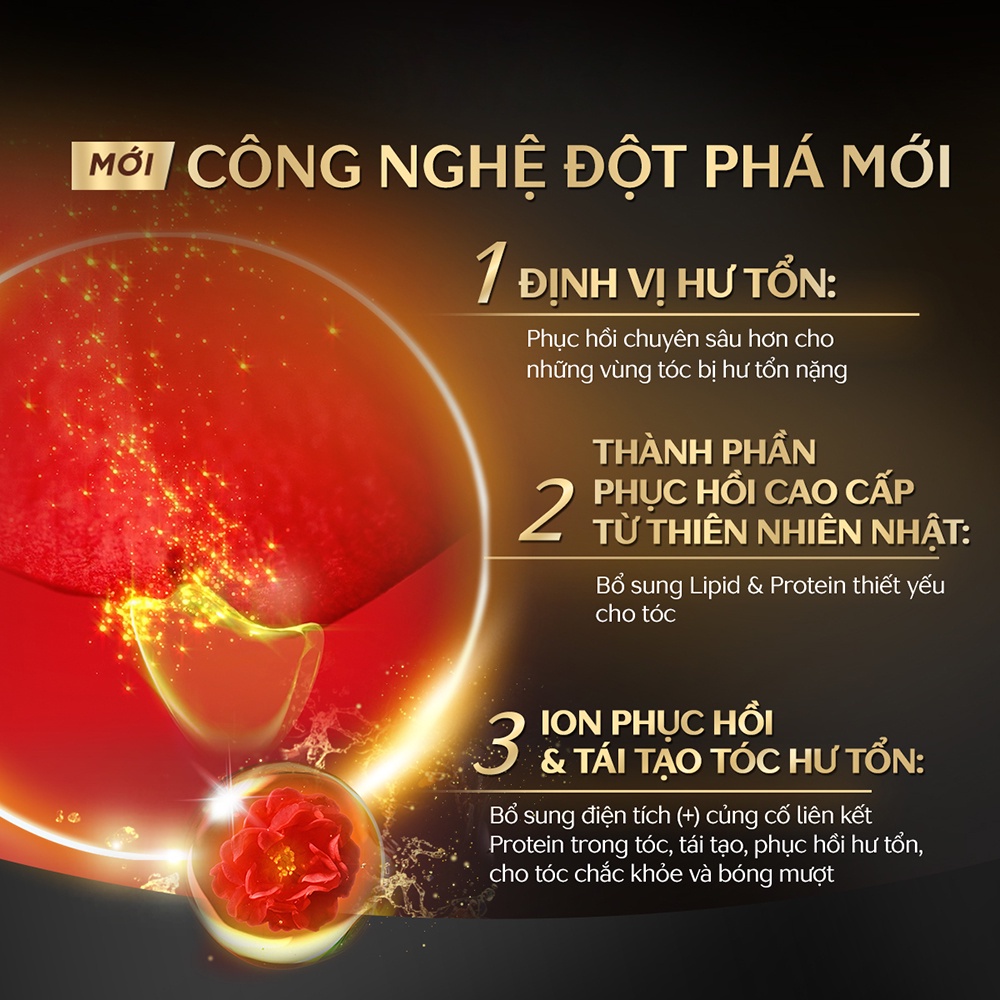 Bộ Đôi Gội Xả Phục Hồi Hư Tổn Nặng & Giảm Gãy Rụng - Công Nghệ Ion Tsubaki Premium EX Intensive Repair 490ml/chai