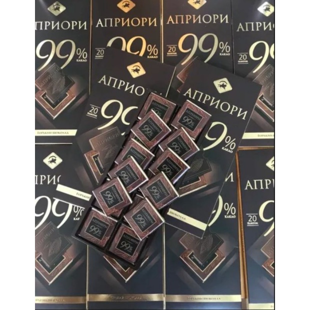 chocolate 99% cacao xuất xứ Nga thanh 100g