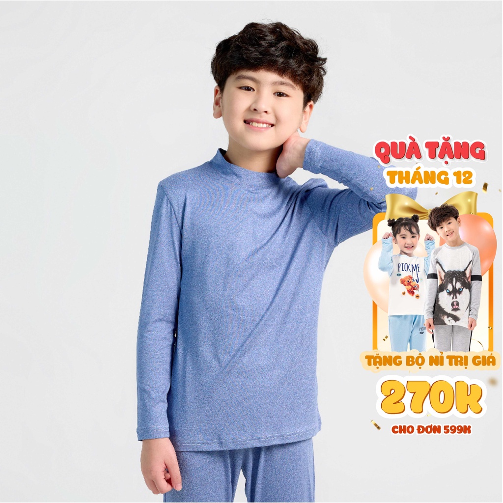 Áo giữ nhiệt bé trai bé gái Bigfox Miss Meow size đại, áo thu đông dài tay cổ cao cổ lọ size trẻ em 3,4,5,6…10,11 tuổi
