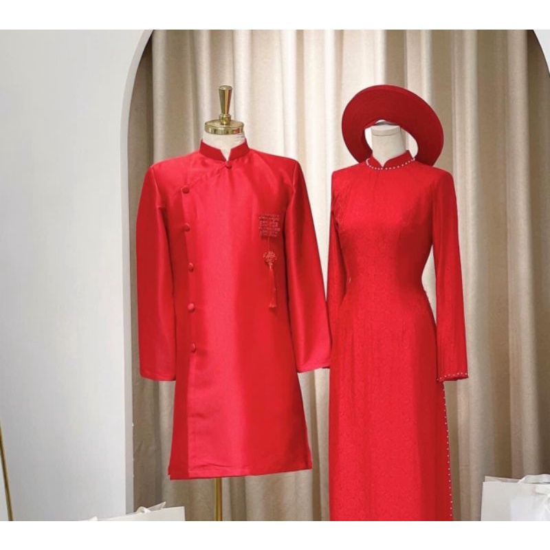 CÀI ÁO NAM tua rua chữ hỷ