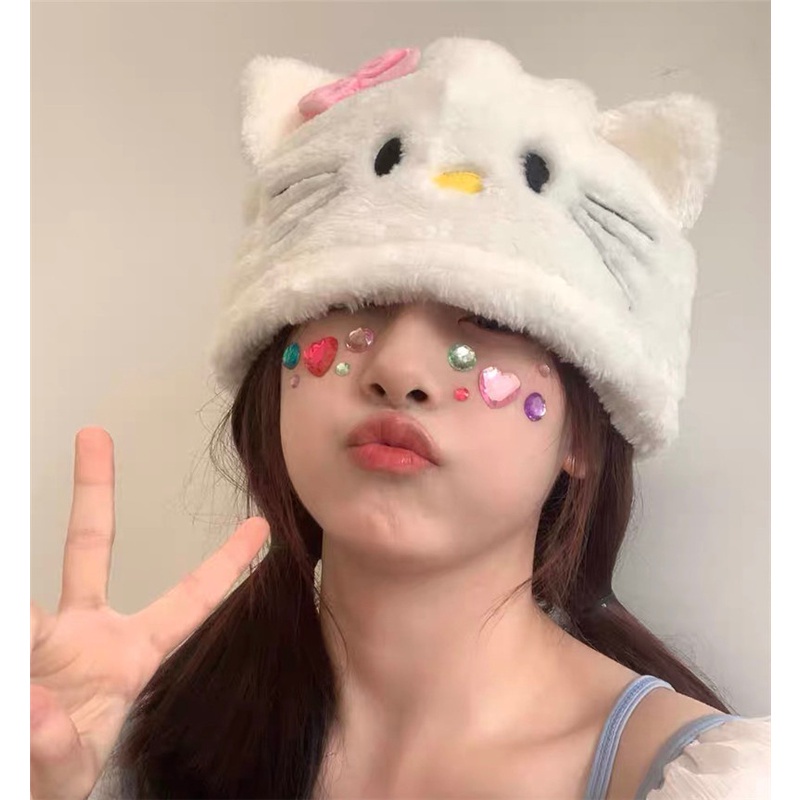 Mũ Tai Mèo Hello Kitty Phong Cách Hàn Quốc Xinh Xắn