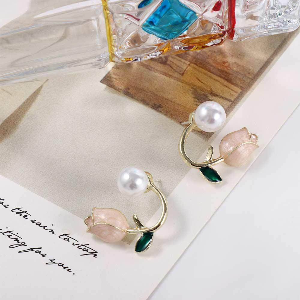 Bông Tai Hoa Phong Cách Pháp Thanh Lịch Cho Nữ Khuyên Tai Nữ Trang Tạo Hình Độc Đáo