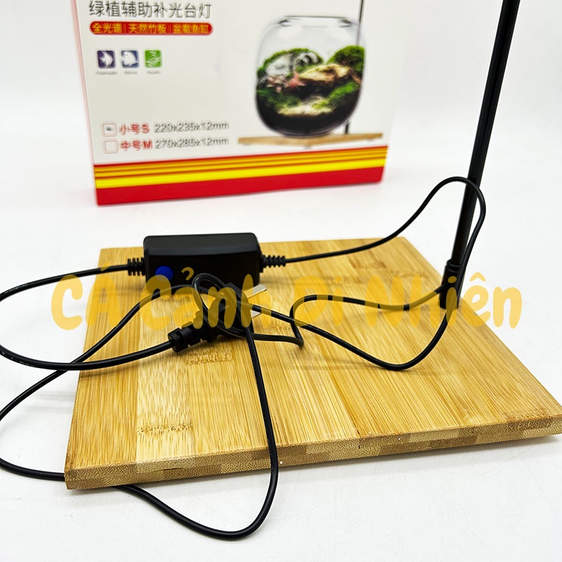 Đèn led đế gỗ 10W dùng cho bể cá hình tròn dưới 27 cm Terrarium