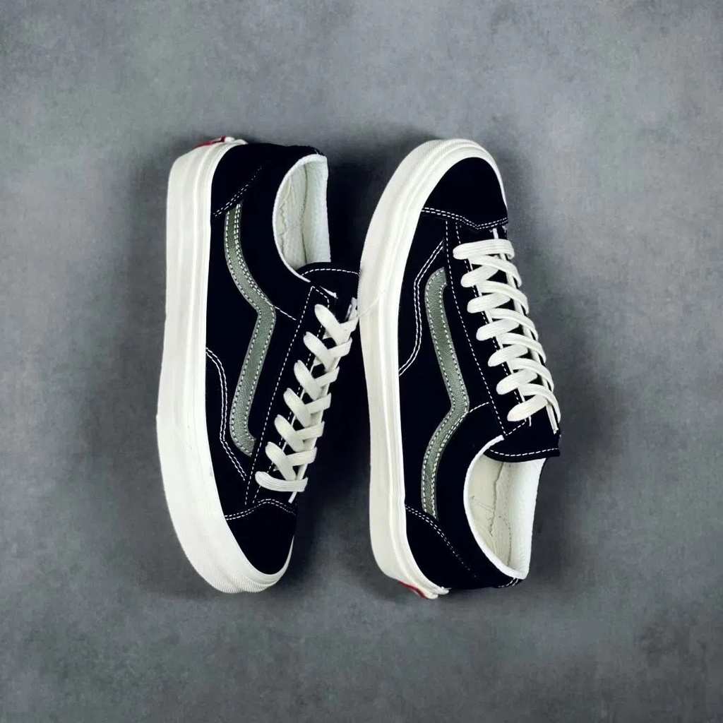Ready vans vaultogstyle 36 retro đen và trắng quanzhilong đầu ngắn giới hạn giày trượt ván thấp trên cùng giày vải