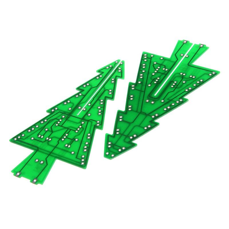 Bảng Mạch Đèn LED PCB 7 Màu Tự Lắp Ráp Hình Cây Thông Giáng Sinh