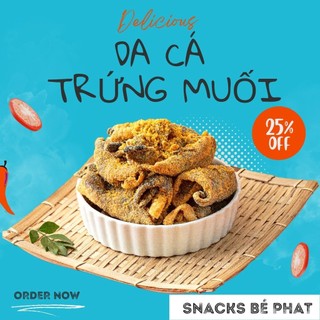 Da cá trứng muối hộp 250g, da cá giòn, ngon giá siêu rẻ- snacks bé phạt