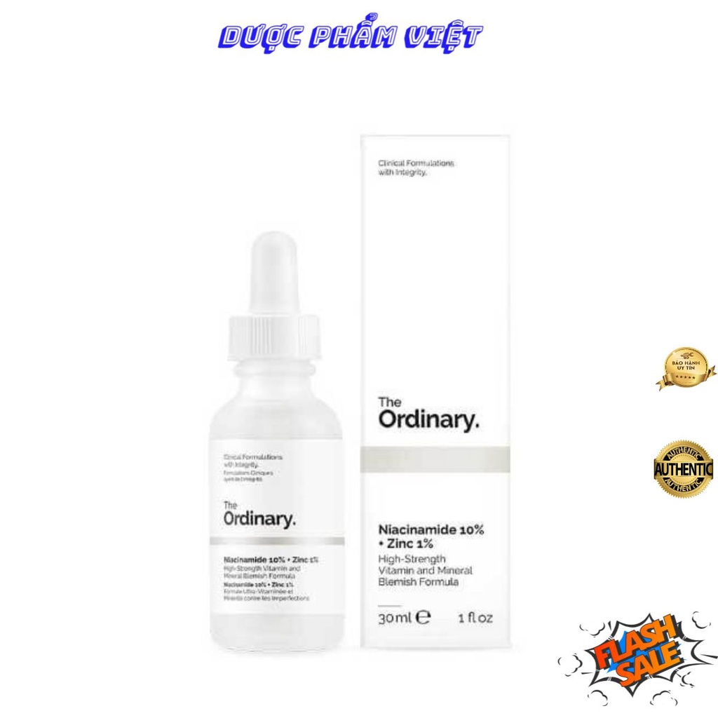 Serum The Ordinary Niacinamide 10% + Zinc 1% – Serum Chống Viêm, Giảm Kích Ứng Dành Cho Da Mụn