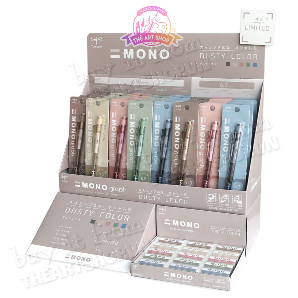 Bút chì cơ khí lắc đẩy ngòi TOMBOW Mono Graph màu DUSTY limited THEARTSHOP