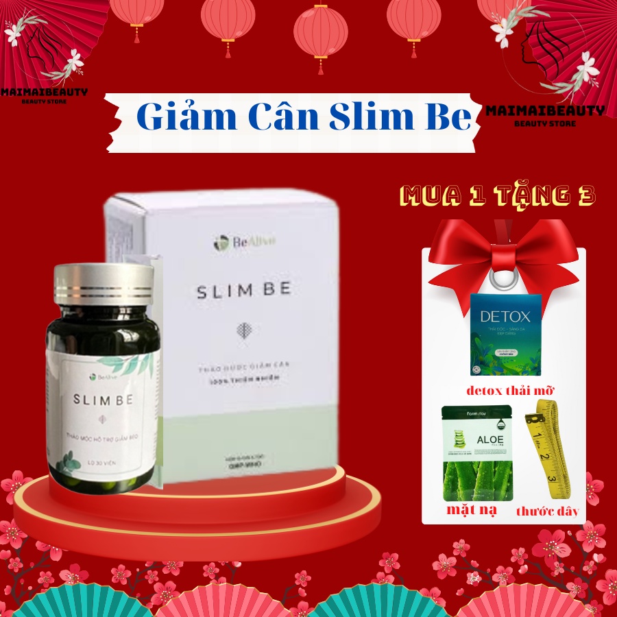 Giảm cân slim be chính hãng thảo mộc slim be giảm cân nhanh cấp tốc 3kg - ảnh sản phẩm 1