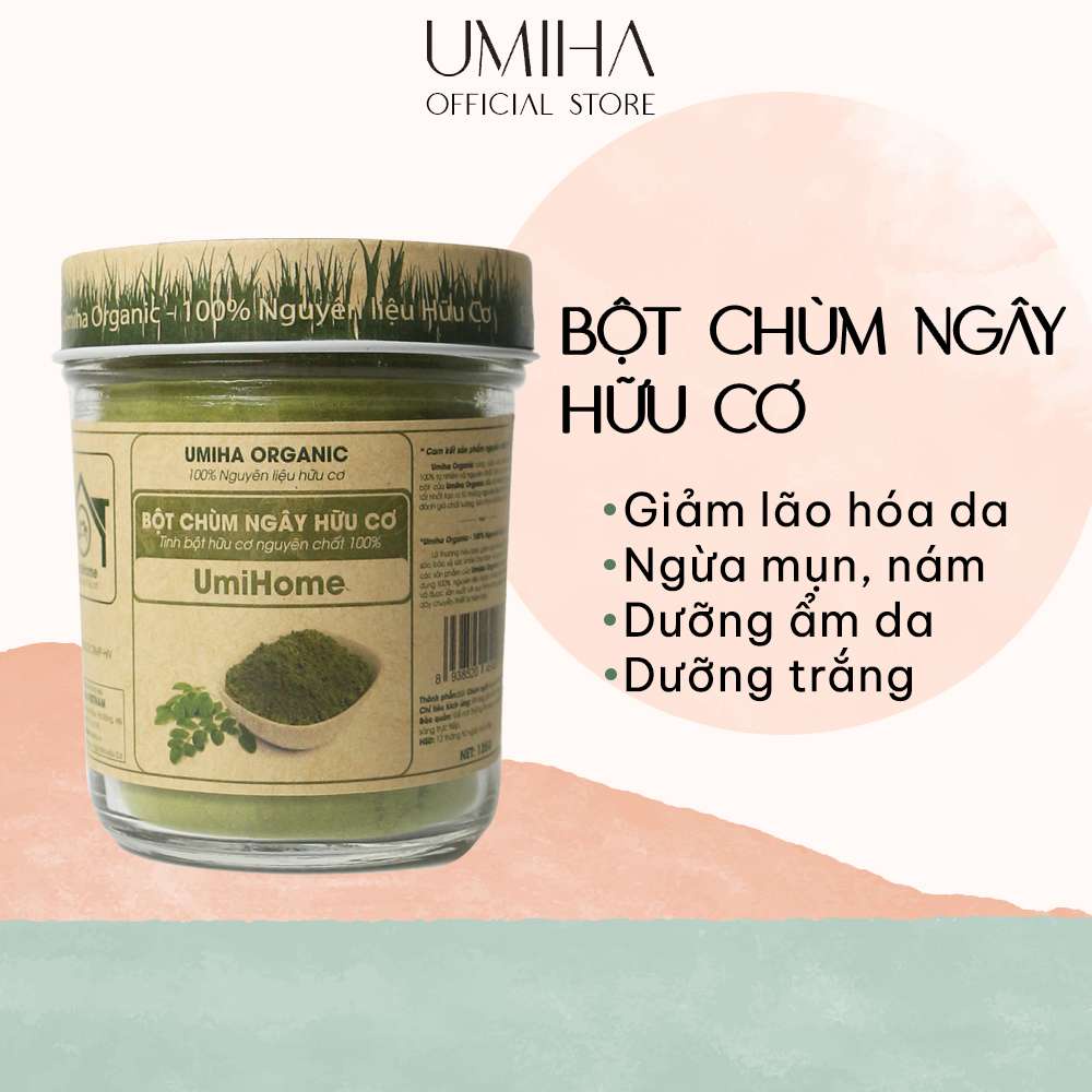 Bột Chùm Ngây Đắp Mặt Nạ Hữu Cơ Umiha Nguyên Chất | Moringa Powder 100% Organic 135g