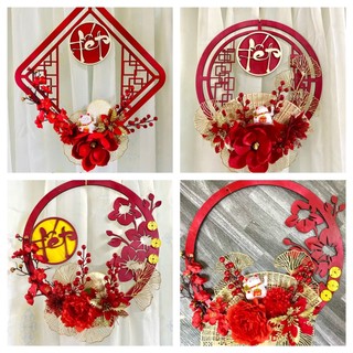 Vòng treo, vòng đào đông, vòng nguyệt quế trang trí lễ tết, kích thước 40cm