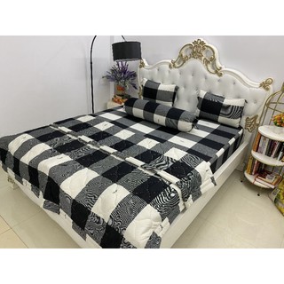 Bộ ga mền thun hàn quốc 5 món( 1 drap+ 2 vỏ gối nằm+ 1 vỏ gối ôm+ 1 mền)