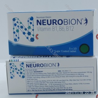 Neurobion (Vitamin B1, B6, B12) hộp 50 viên